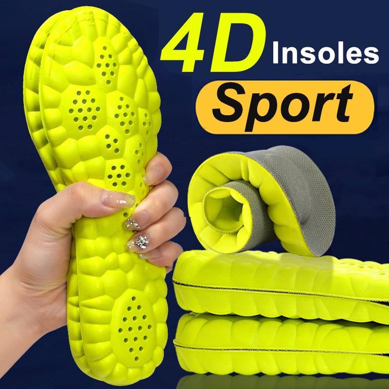 4D Cloud Insoles for Men,Cloudstride 4D Insoles,4D Cloud Technology Insole Super Soft,4D Sports Memory Foam Insoles,Elastic Strong Arch Shock-Absorbing insole for shoes high jump