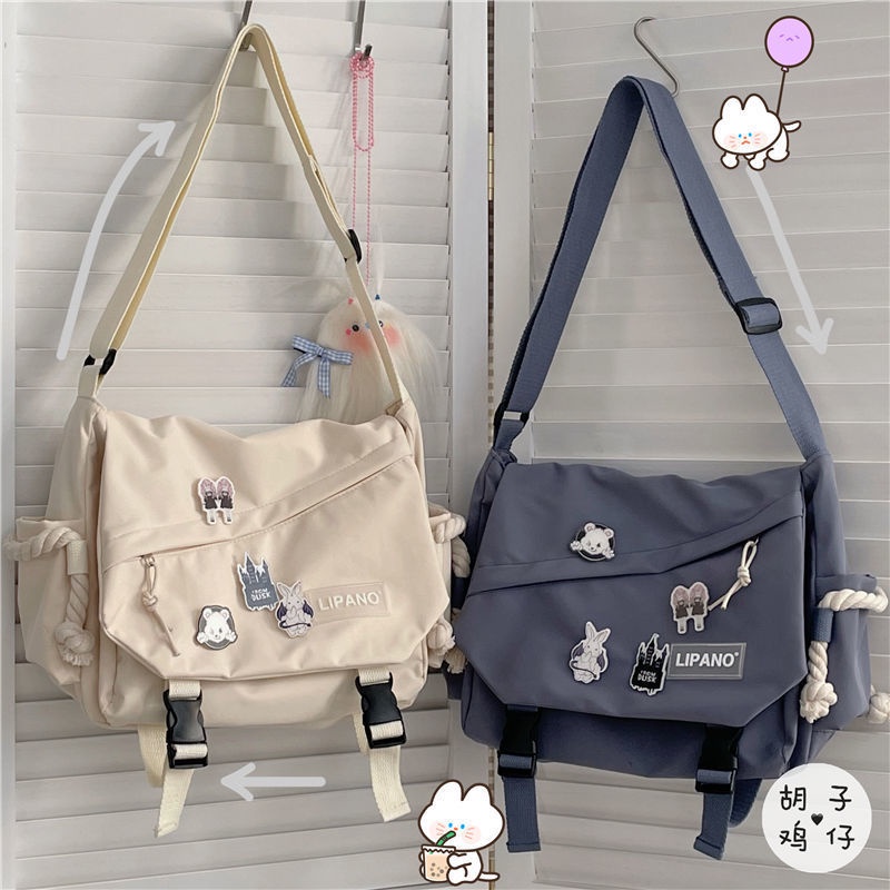 [XKB] 1 All-Match Shoulder Bag, Male Female Messenger Bag, Student Canvas Messenger Bag