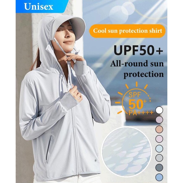 [Hot Sell]男女情侣款连帽防晒衣尼龙速干防晒衣Detachable large brim outdoor couple sun protection clothing fashion sun protection clothing Unisex 95% UV protection high elasticity loose fit large size