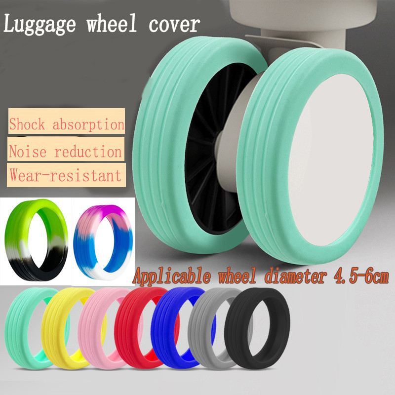 8Pcs Luggage Wheel Protection Cover, Silicone Trolley Case Silent Caster Cover, Universal Noise Reduction Wheel Cover, Suitable For Travel Suitcases, Stool Pulley Cover Travel Luggage
