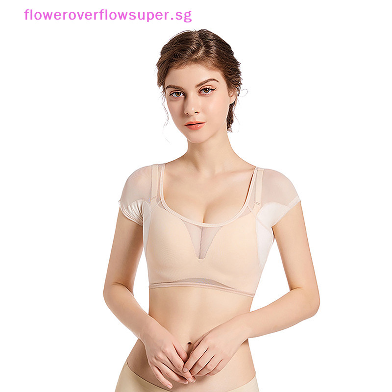 FSSG Underarm Sweat Pad Vest Absorbent Deodorant Pad Women T-shirt Shape Sweat Pads Reusable Washable Transparent Mesh Ultrathin HOT