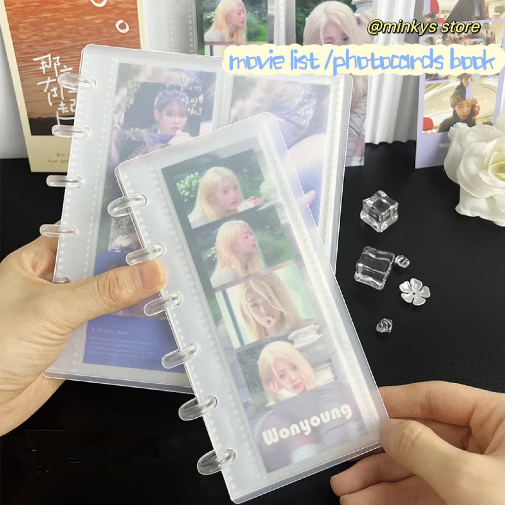 NEW 4Grids Photo Strip Album KPOP Idol Photocard Collect Book PP Material 4Cut Photostrip Storage Album Gift School Stationary Set