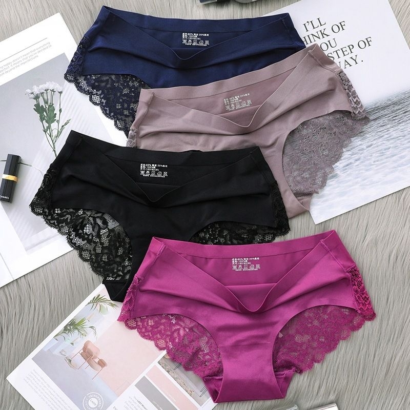 [SG Seller] FW5 Women Fashion One Piece Seamless ice Silk Panties