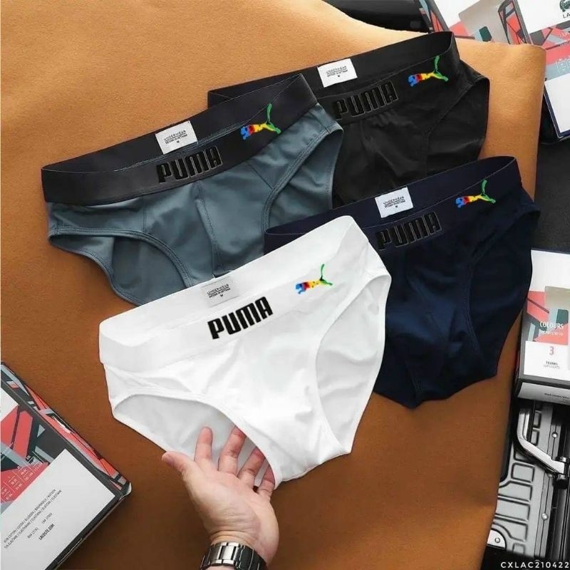 Combo 5 PM men's cross-panties with soft, elastic material, no marks, luxurious logos